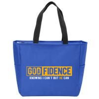 Knowing I Cant But He Can Christian Religious Jesus Zip Tote Bag