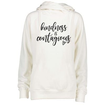 Kindness Is Contagious Womens Funnel Neck Pullover Hood