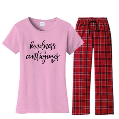 Kindness Is Contagious Women's Flannel Pajama Set