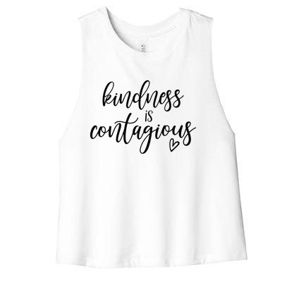 Kindness Is Contagious Women's Racerback Cropped Tank