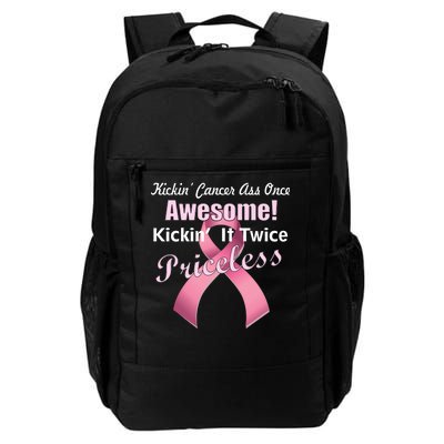 Kickin' Cancer's Ass One Awesome Twice Priceless Daily Commute Backpack