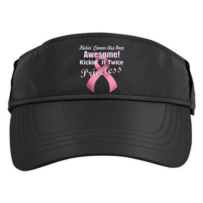 Kickin' Cancer's Ass One Awesome Twice Priceless Adult Drive Performance Visor