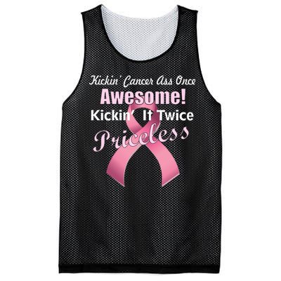 Kickin' Cancer's Ass One Awesome Twice Priceless Mesh Reversible Basketball Jersey Tank