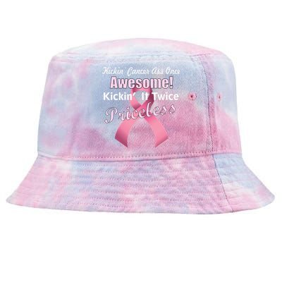 Kickin' Cancer's Ass One Awesome Twice Priceless Tie-Dyed Bucket Hat