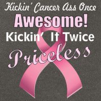 Kickin' Cancer's Ass One Awesome Twice Priceless Cotton Canvas Backpack