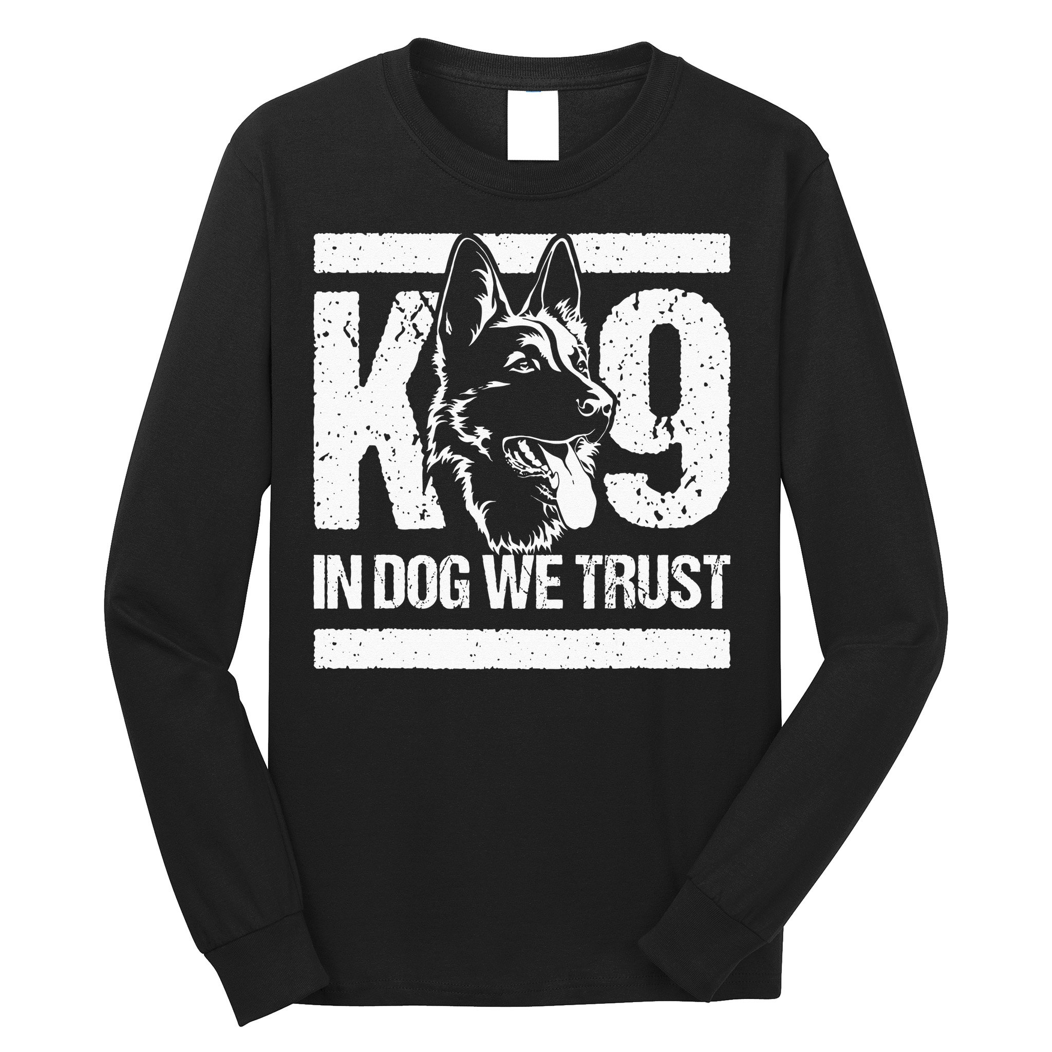 K9 In Dogs We Trust Blue Line K9 Dog Unit Police Officer Long Sleeve Shirt
