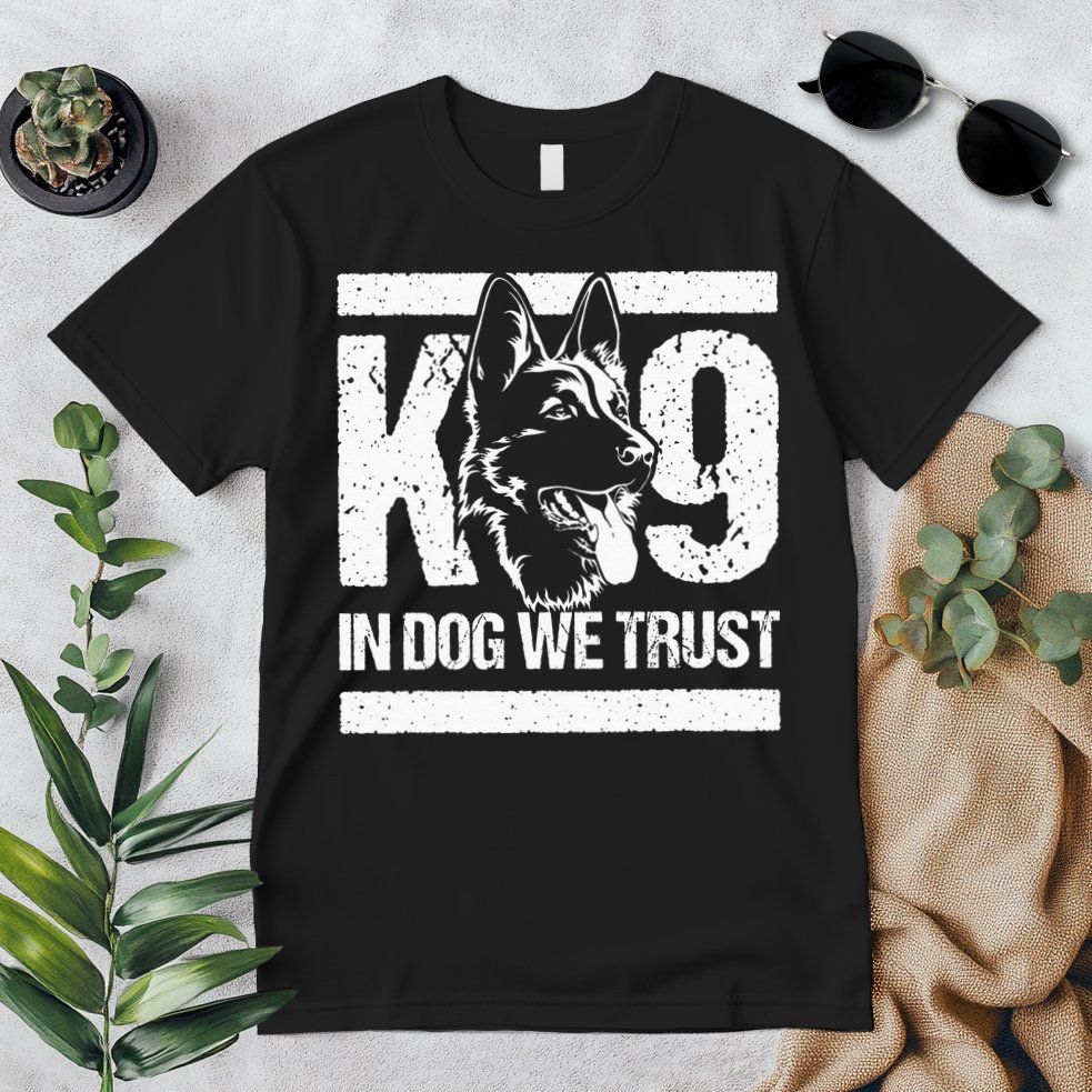 K9 In Dogs We Trust Blue Line K9 Dog Unit Police Officer Premium T-Shirt