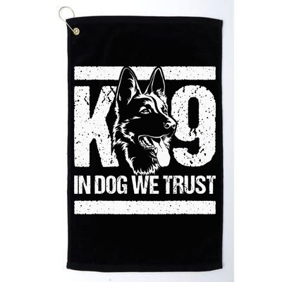 K9 In Dogs We Trust Blue Line K9 Dog Unit Police Officer Golf Towel