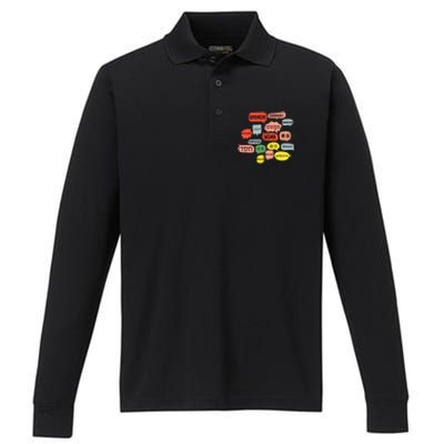 Kindness In Different Languages Performance Long Sleeve Polo