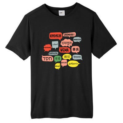 Kindness In Different Languages Tall Fusion ChromaSoft Performance T-Shirt