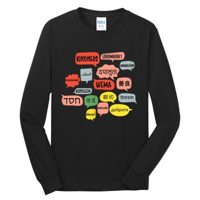 Kindness In Different Languages Tall Long Sleeve T-Shirt