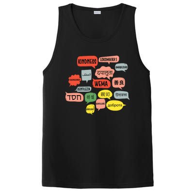 Kindness In Different Languages PosiCharge Competitor Tank