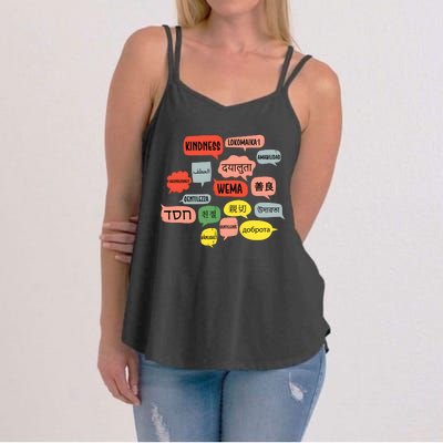 Kindness In Different Languages Women's Strappy Tank