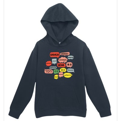 Kindness In Different Languages Urban Pullover Hoodie