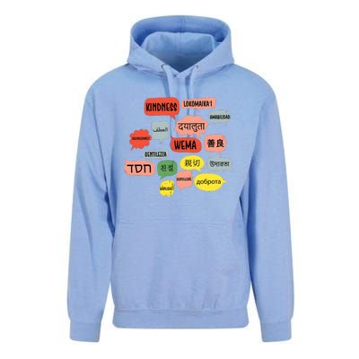 Kindness In Different Languages Unisex Surf Hoodie