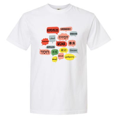 Kindness In Different Languages Garment-Dyed Heavyweight T-Shirt