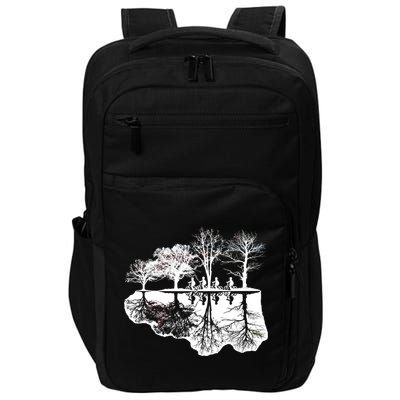 Kids Riding Bikes Through Trees Upside Down Impact Tech Backpack
