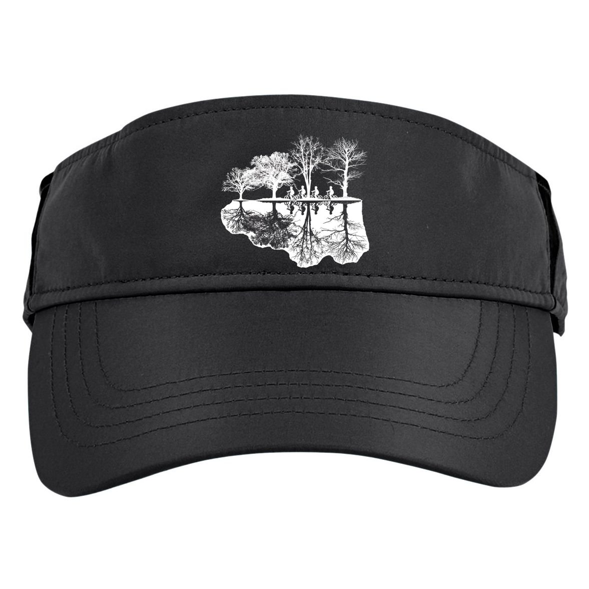 Kids Riding Bikes Through Trees Upside Down Adult Drive Performance Visor