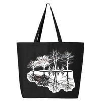 Kids Riding Bikes Through Trees Upside Down 25L Jumbo Tote