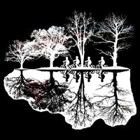 Kids Riding Bikes Through Trees Upside Down Women's V-Neck T-Shirt