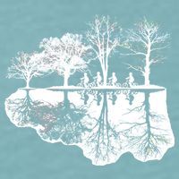 Kids Riding Bikes Through Trees Upside Down Sueded Cloud Jersey T-Shirt