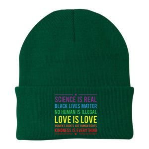 Kindness Is EVERYTHING Science Is Real Love Is Love Knit Cap Winter Beanie