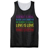 Kindness Is EVERYTHING Science Is Real Love Is Love Mesh Reversible Basketball Jersey Tank