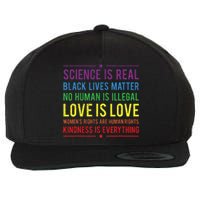 Kindness Is EVERYTHING Science Is Real Love Is Love Wool Snapback Cap