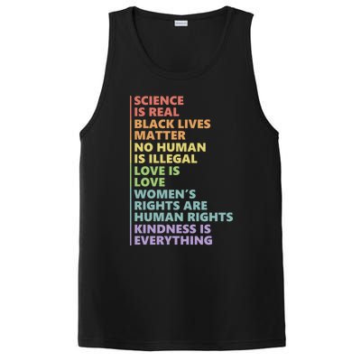 Kindness Is Everything Science Is Real Love Is Love Cute Gift PosiCharge Competitor Tank