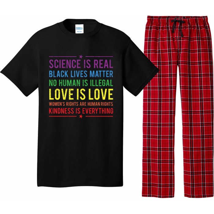 Kindness Is EVERYTHING Science Is Real Love Is Love Pajama Set