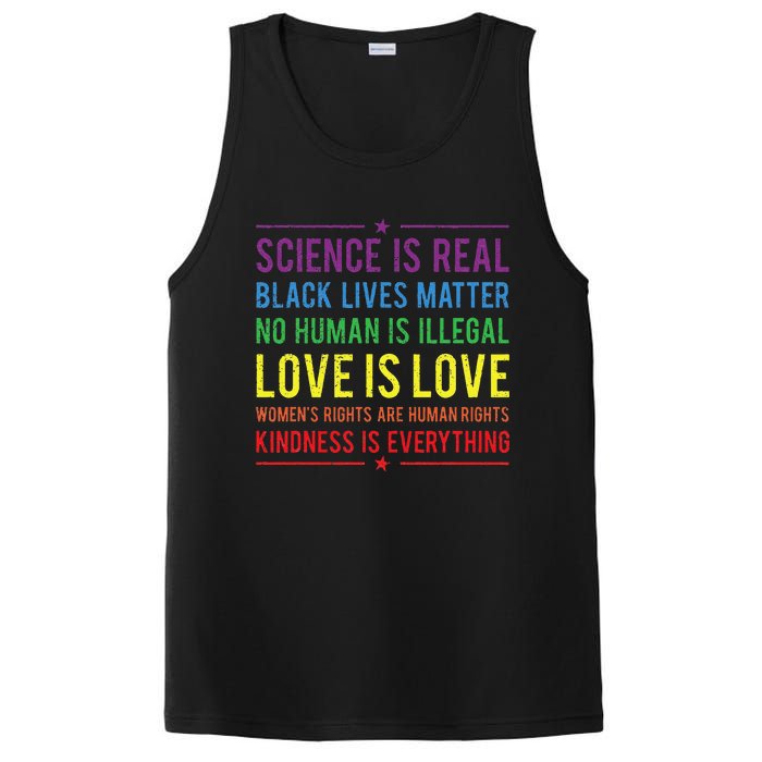 Kindness Is EVERYTHING Science Is Real Love Is Love PosiCharge Competitor Tank