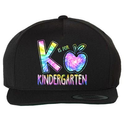 K Is For Kindergarten Teacher Tie Dye Back To School Kinder Wool Snapback Cap