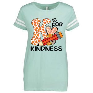 K Is For Kindness Orange Anti Bullying Unity Day Teacher Enza Ladies Jersey Football T-Shirt