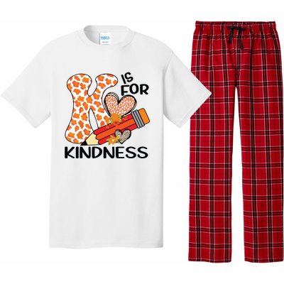 K Is For Kindness Orange Anti Bullying Unity Day Teacher Pajama Set