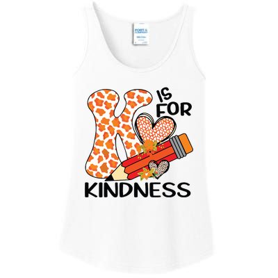 K Is For Kindness Orange Anti Bullying Unity Day Teacher Ladies Essential Tank