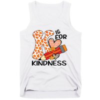 K Is For Kindness Orange Anti Bullying Unity Day Teacher Tank Top