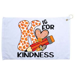 K Is For Kindness Orange Anti Bullying Unity Day Teacher Grommeted Golf Towel