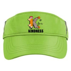 K Is For Kindness Orange Anti Bullying Unity Day Teacher Gift Adult Drive Performance Visor