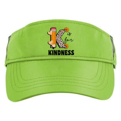 K Is For Kindness Orange Anti Bullying Unity Day Teacher Gift Adult Drive Performance Visor