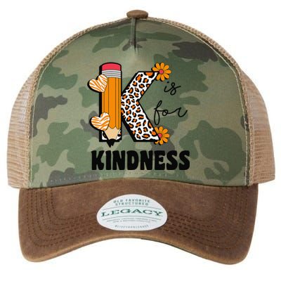 K Is For Kindness Orange Anti Bullying Unity Day Teacher Gift Legacy Tie Dye Trucker Hat