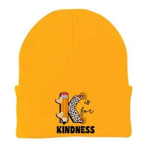 K Is For Kindness Orange Anti Bullying Unity Day Teacher Gift Knit Cap Winter Beanie