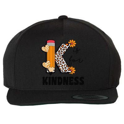 K Is For Kindness Orange Anti Bullying Unity Day Teacher Gift Wool Snapback Cap