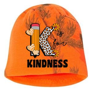 K Is For Kindness Orange Anti Bullying Unity Day Teacher Gift Kati - Camo Knit Beanie