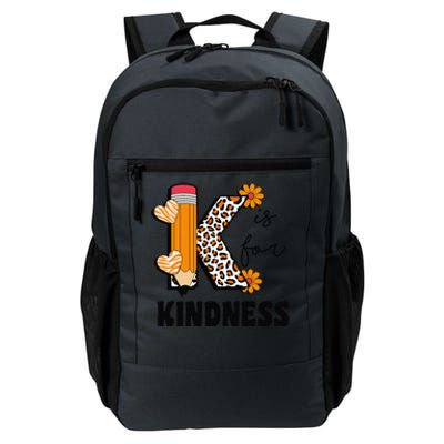 K Is For Kindness Orange Anti Bullying Unity Day Teacher Gift Daily Commute Backpack