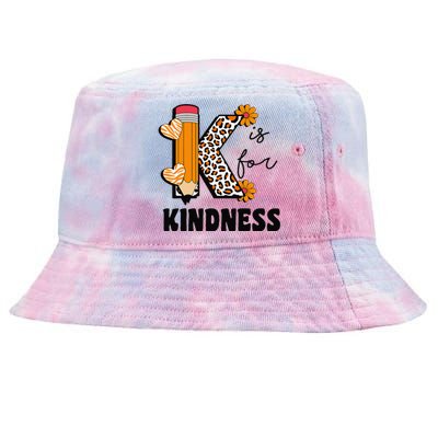 K Is For Kindness Orange Anti Bullying Unity Day Teacher Gift Tie-Dyed Bucket Hat