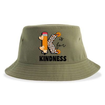 K Is For Kindness Orange Anti Bullying Unity Day Teacher Gift Sustainable Bucket Hat