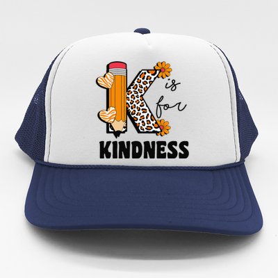 K Is For Kindness Orange Anti Bullying Unity Day Teacher Gift Trucker Hat