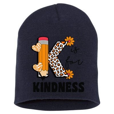 K Is For Kindness Orange Anti Bullying Unity Day Teacher Gift Short Acrylic Beanie