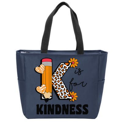 K Is For Kindness Orange Anti Bullying Unity Day Teacher Gift Zip Tote Bag