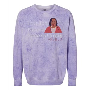 KBJ Inspire Future Generations Quote Colorblast Crewneck Sweatshirt